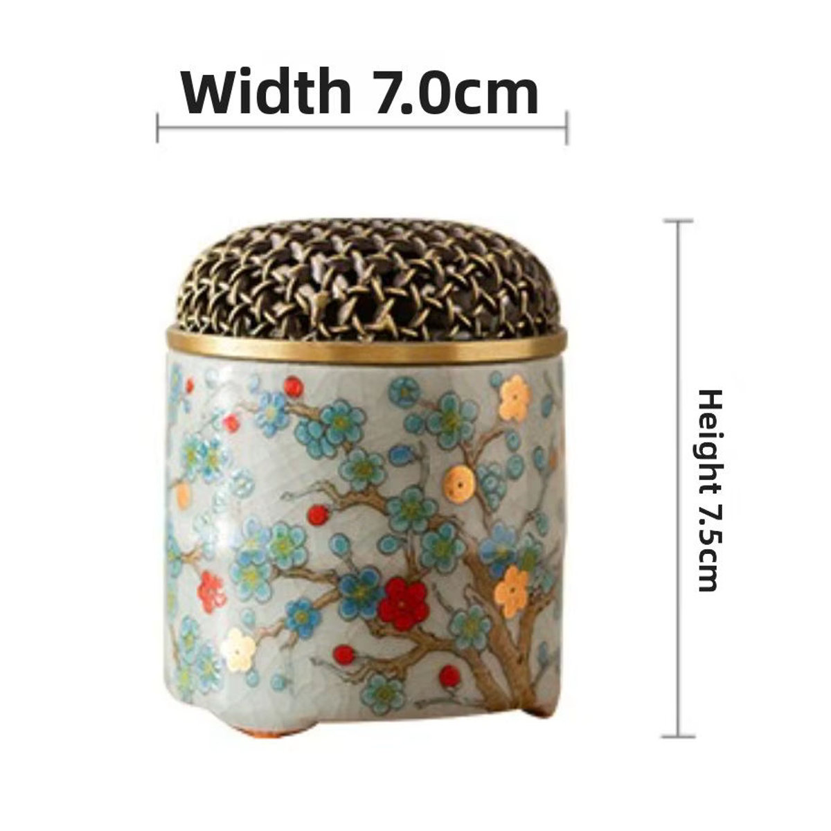 Retro Keramik Weihrauchbrenner in Weiß für Tee-Zeremonien und Aroma-Diffusor für Adlerholz und Sandelholz - Bild 6
