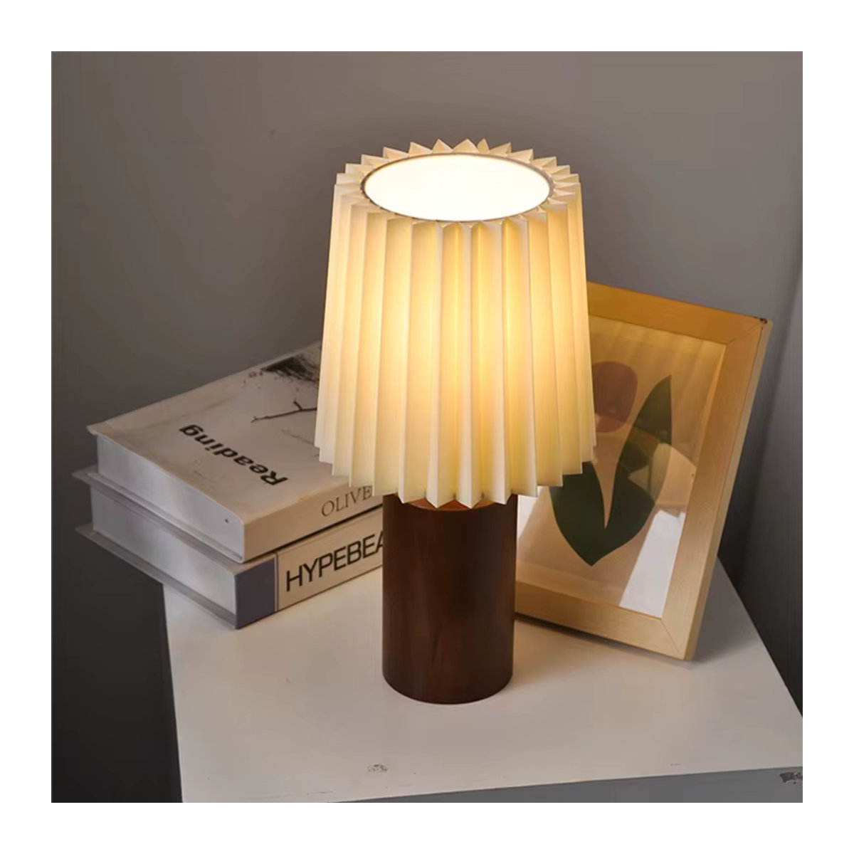 Retro LED Schreibtischlampe aus Holz mit USB-Anschluss in Braun, 3W Tischlampe für Wohnzimmer und Schlafzimmer - Bild 2