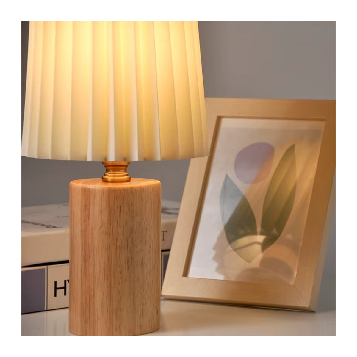 Retro LED Schreibtischlampe aus Holz mit USB-Anschluss in Braun, 3W Tischlampe für Wohnzimmer und Schlafzimmer - Bild 6