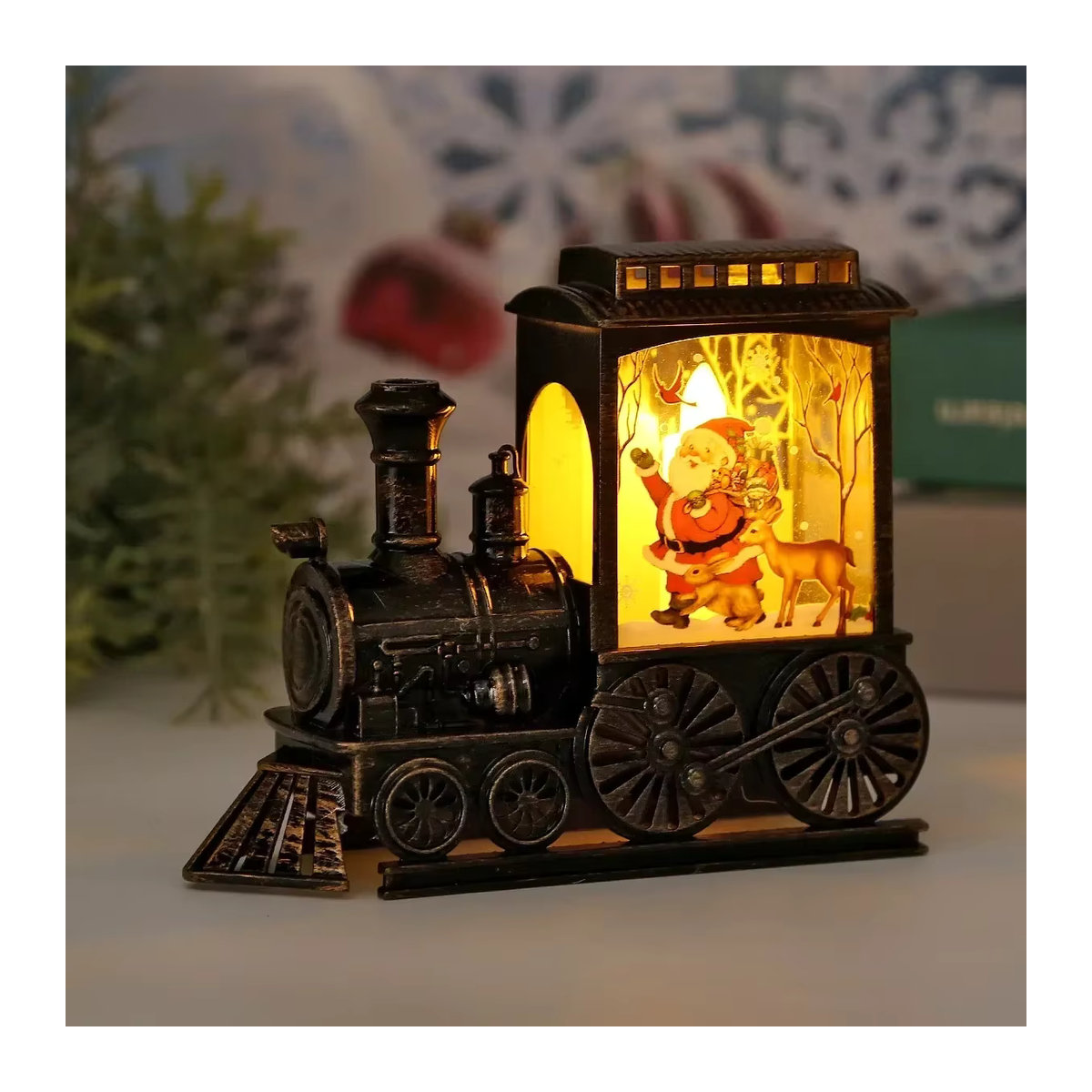 Retro LED Tischlampe B-Elk in Schwarz aus Metall mit Zug-Design von OKAL RED EAST - Bild 4