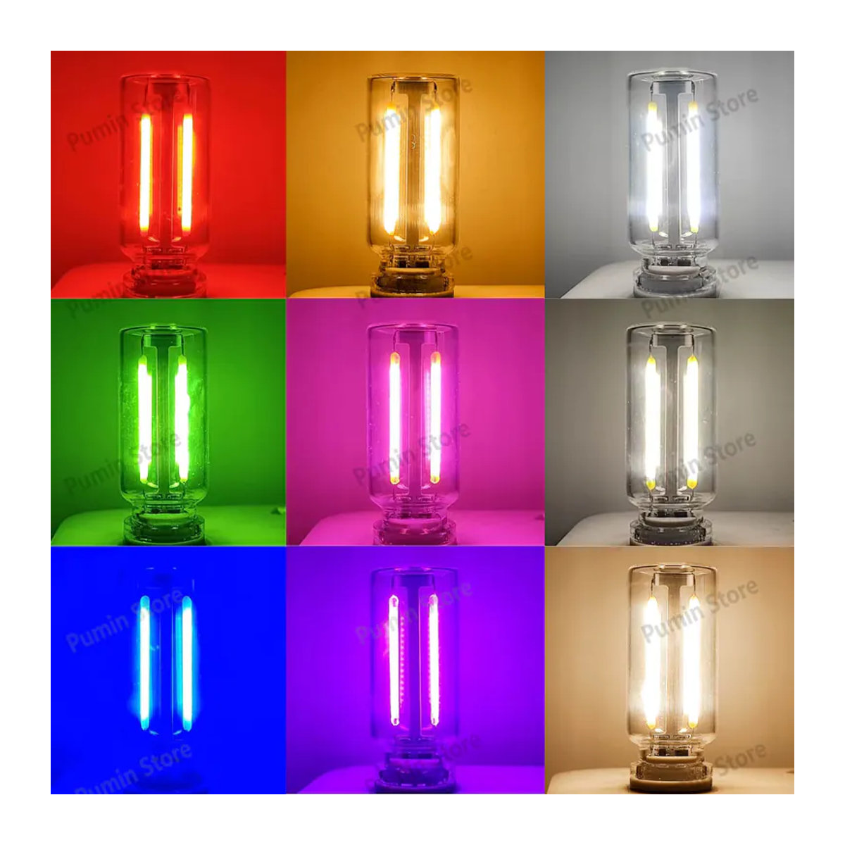 Retro LED USB Nachtlicht in Edison Glühbirnen-Optik mit warmweißem Licht zur Raumdekoration - Bild 2
