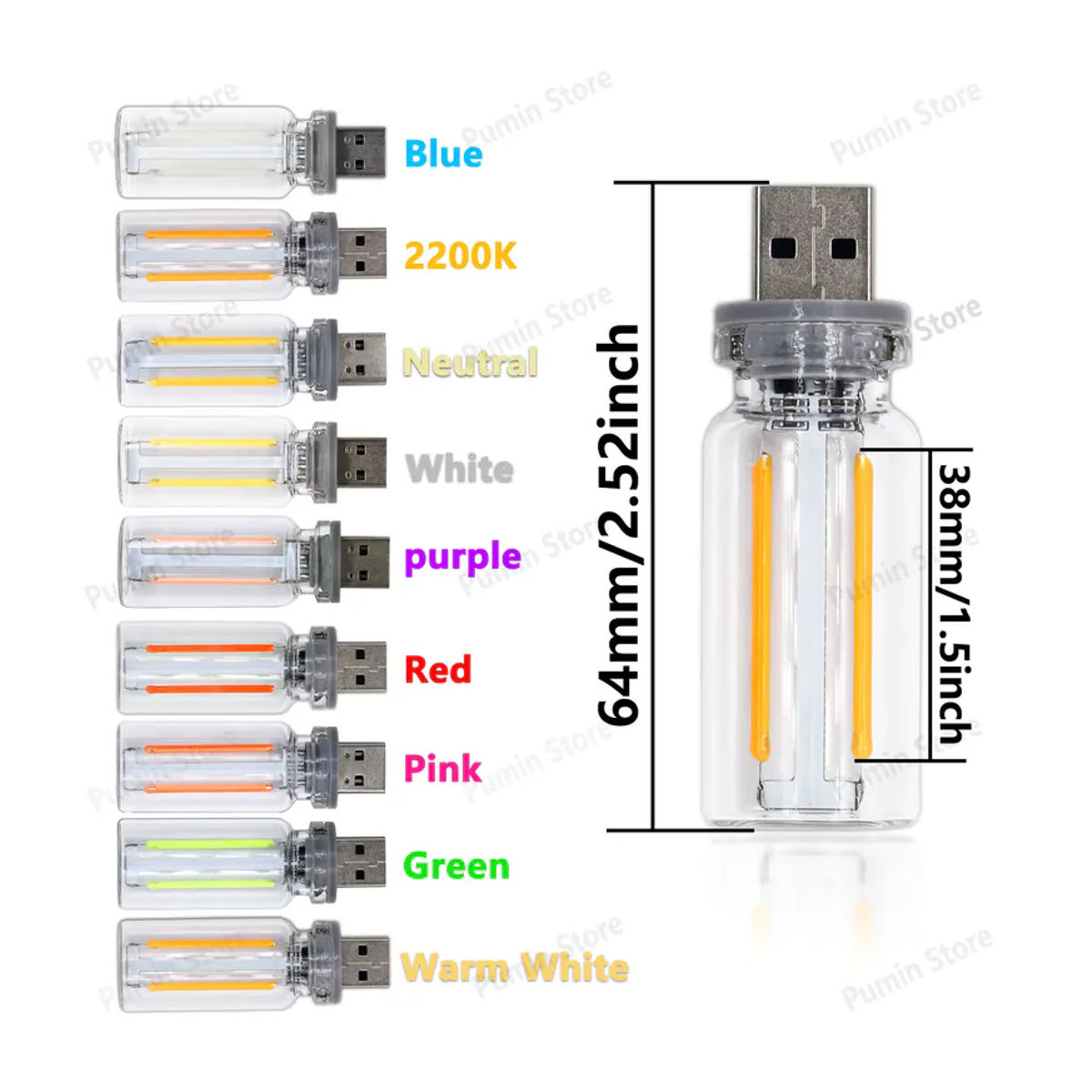 Retro LED USB Nachtlicht in Edison Glühbirnen-Optik mit warmweißem Licht zur Raumdekoration - Bild 5