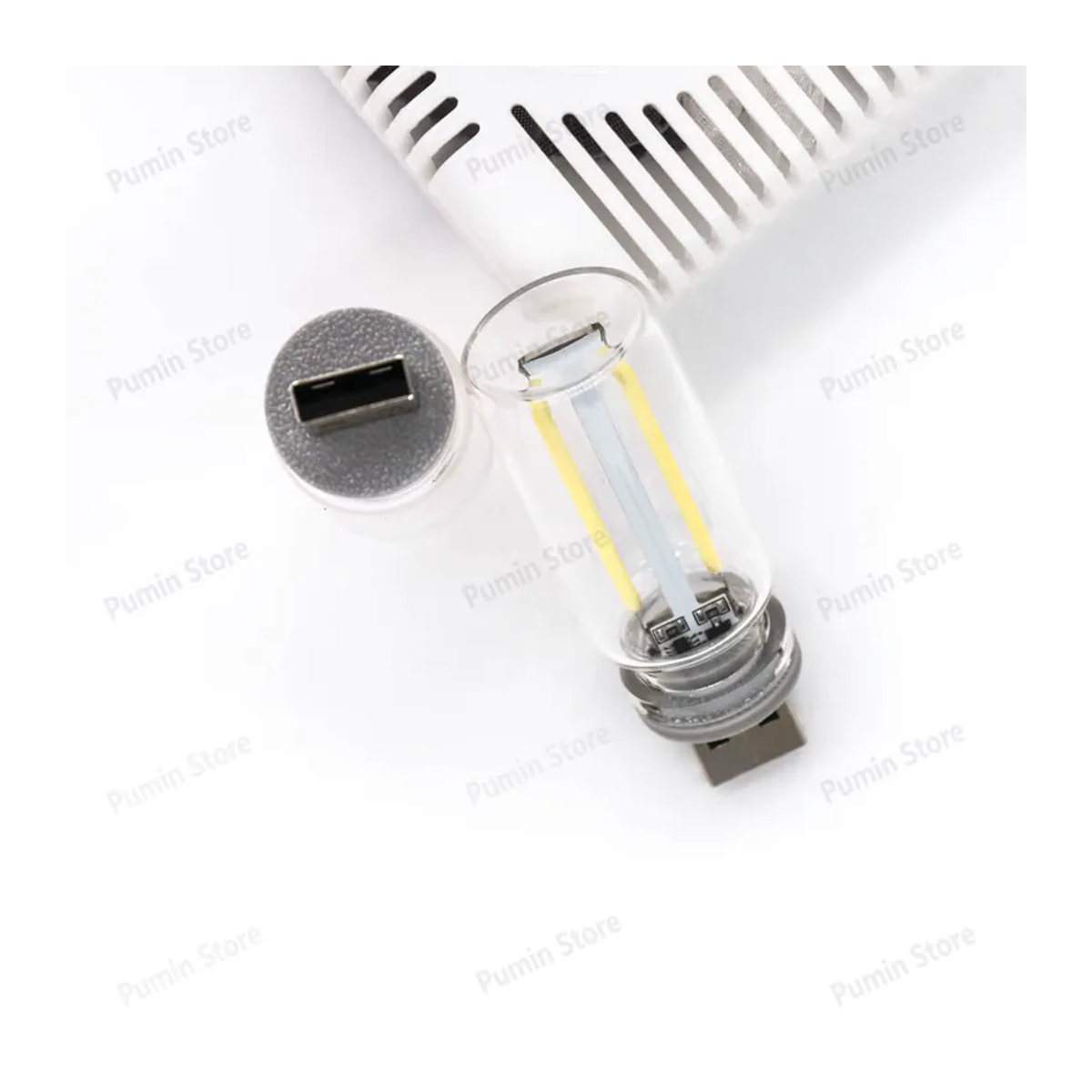 Retro LED USB Nachtlicht in Edison Glühbirnen-Optik mit warmweißem Licht zur Raumdekoration - Bild 6