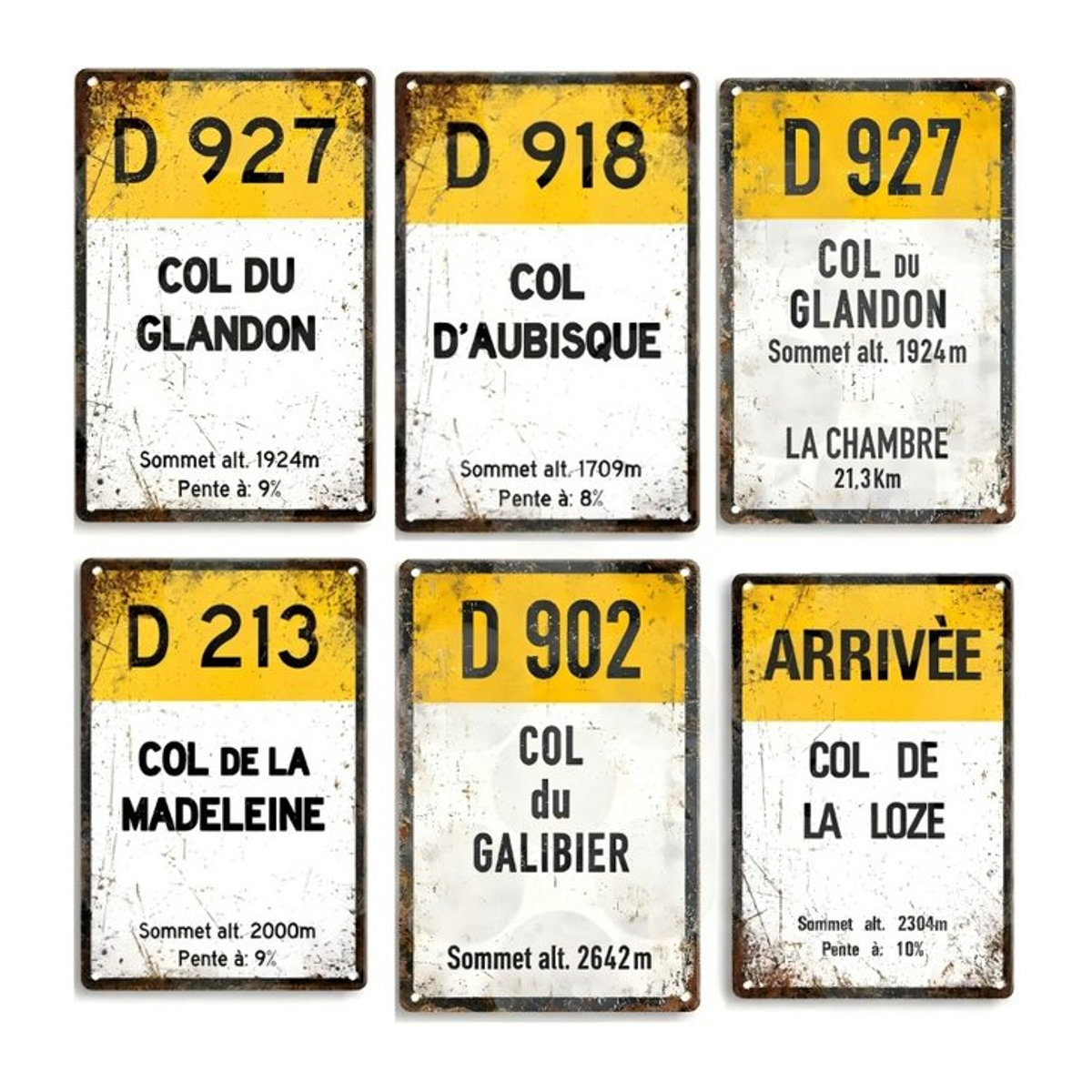 Retro Metallschild Potdemiel in Gelb, Vintage Blechschild für Garage und Büro, B/H: 30 x 30 cm - Bild 1