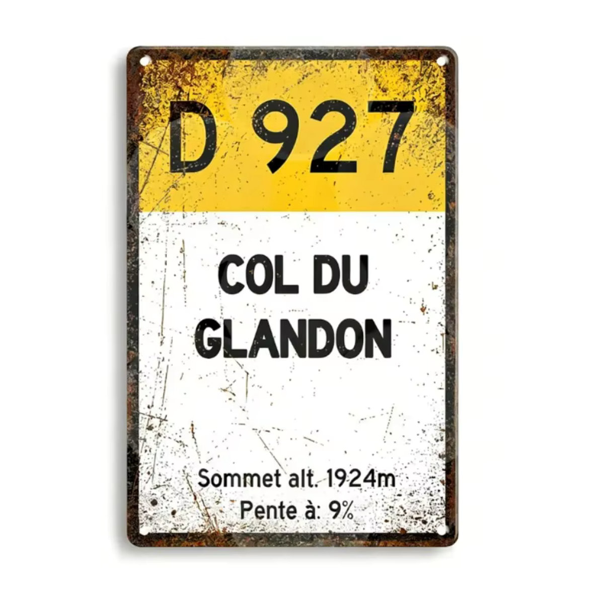 Retro Metallschild Potdemiel in Gelb, Vintage Blechschild für Garage und Büro, B/H: 30 x 30 cm - Bild 3