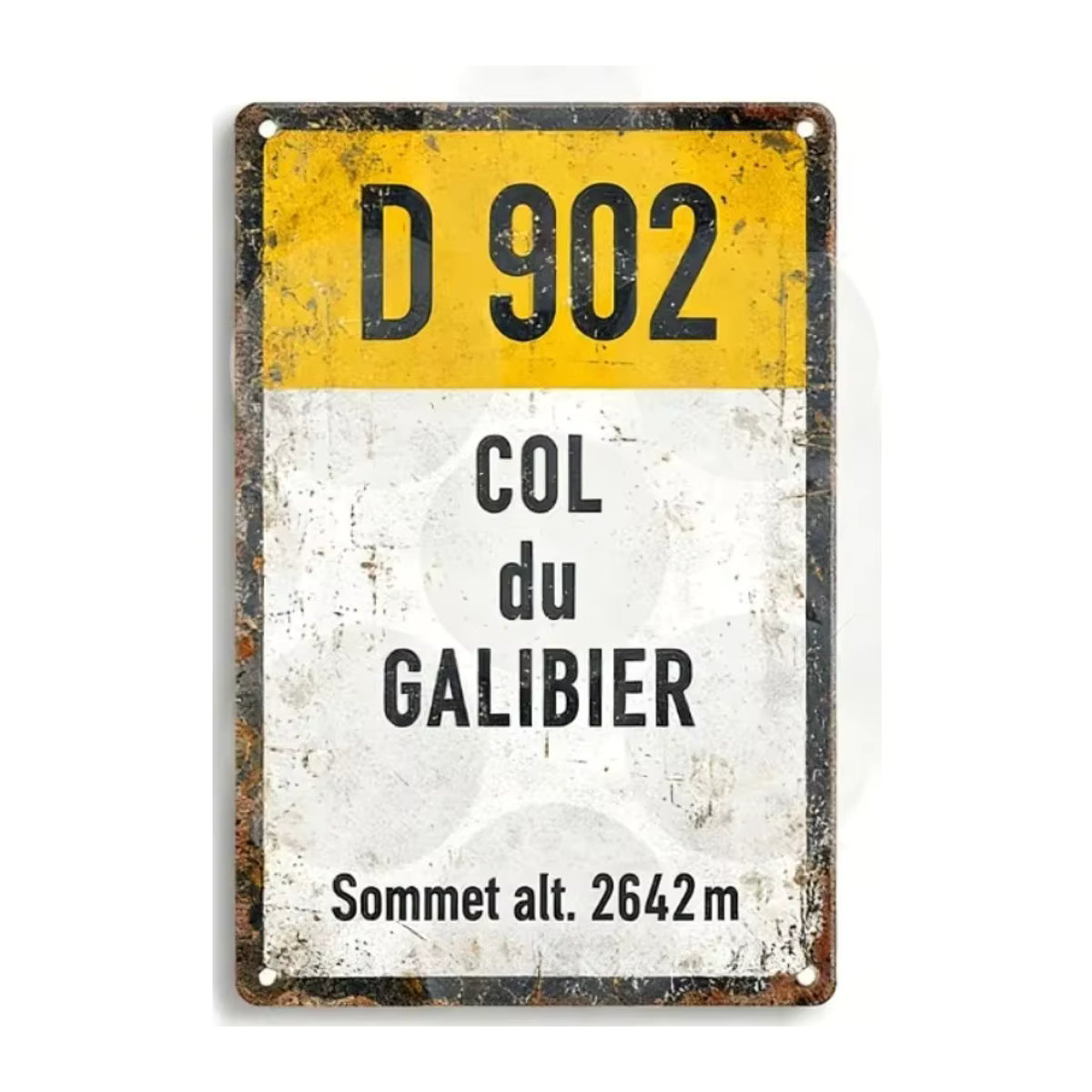 Retro Metallschild Potdemiel in Gelb, Vintage Blechschild für Garage und Büro, B/H: 30 x 30 cm - Bild 4