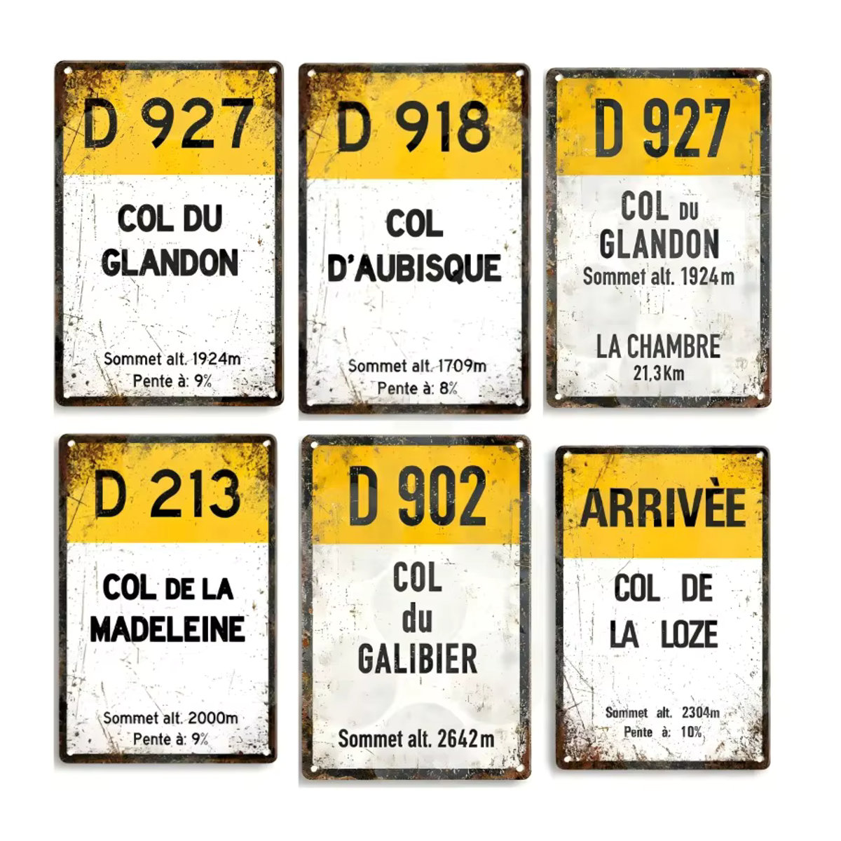 Retro Metallschild Potdemiel in Gelb, Vintage Blechschild für Garage und Büro, B/H: 30 x 30 cm - Bild 5