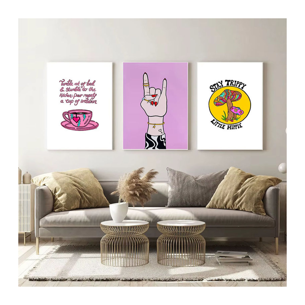 Retro Mode Mädchen Disco Poster Leinwand Wandbild Abstraktes Porträt Vintage Cartoon Wanddeko Mehrfarbig - Bild 2