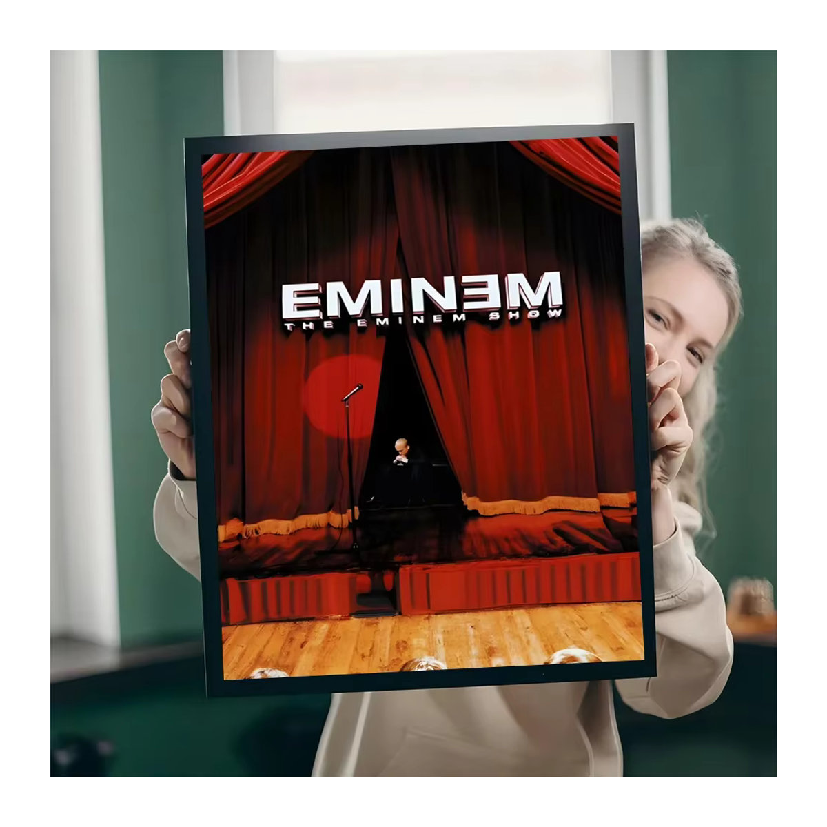 Retro Musik Poster Wanddeko mit Eminem SZA Drake Motiven in Schwarz, Rechteckiges Papier für dein Zimmer oder Café - Bild 2