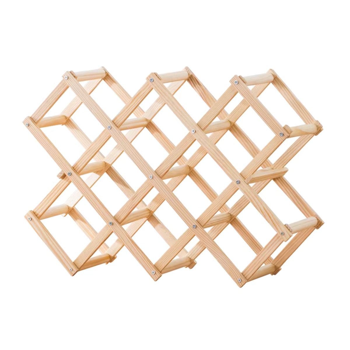 Retro Rotweinregal aus Massivholz als kreatives Display Rack für dein Wohnzimmer in Braun oder Weiß - Bild 4