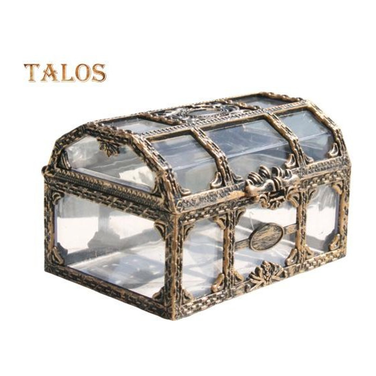 Retro Schmuckschatulle und Kosmetik Organizer von Full in Love House in Gold und Transparent - Bild 1