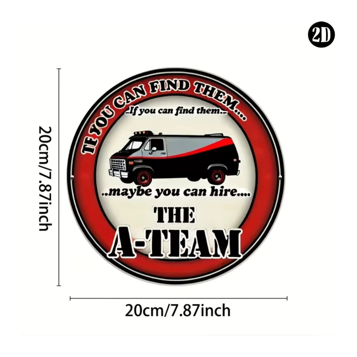 RetroATeamHeritage Wanddekorationsschild A-Team Vintage Artwork Typografie mehrfarbig - Bild 2