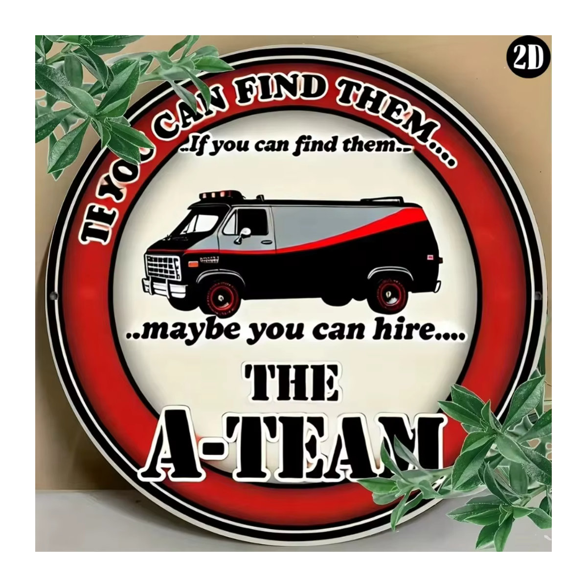 RetroATeamHeritage Wanddekorationsschild A-Team Vintage Artwork Typografie mehrfarbig - Bild 3
