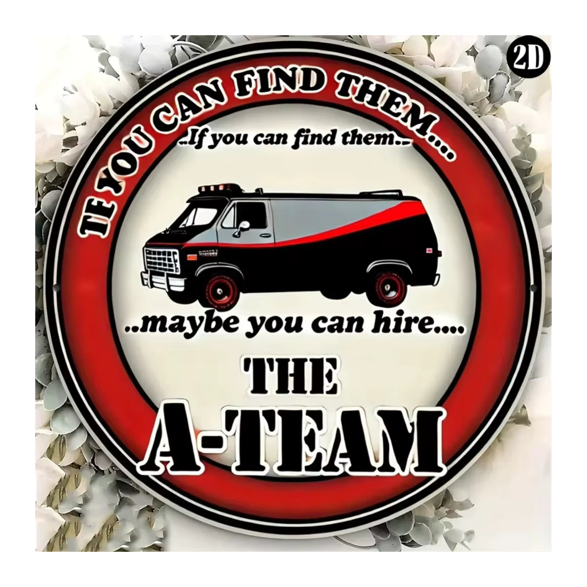 RetroATeamHeritage Wanddekorationsschild A-Team Vintage Artwork Typografie mehrfarbig - Bild 4
