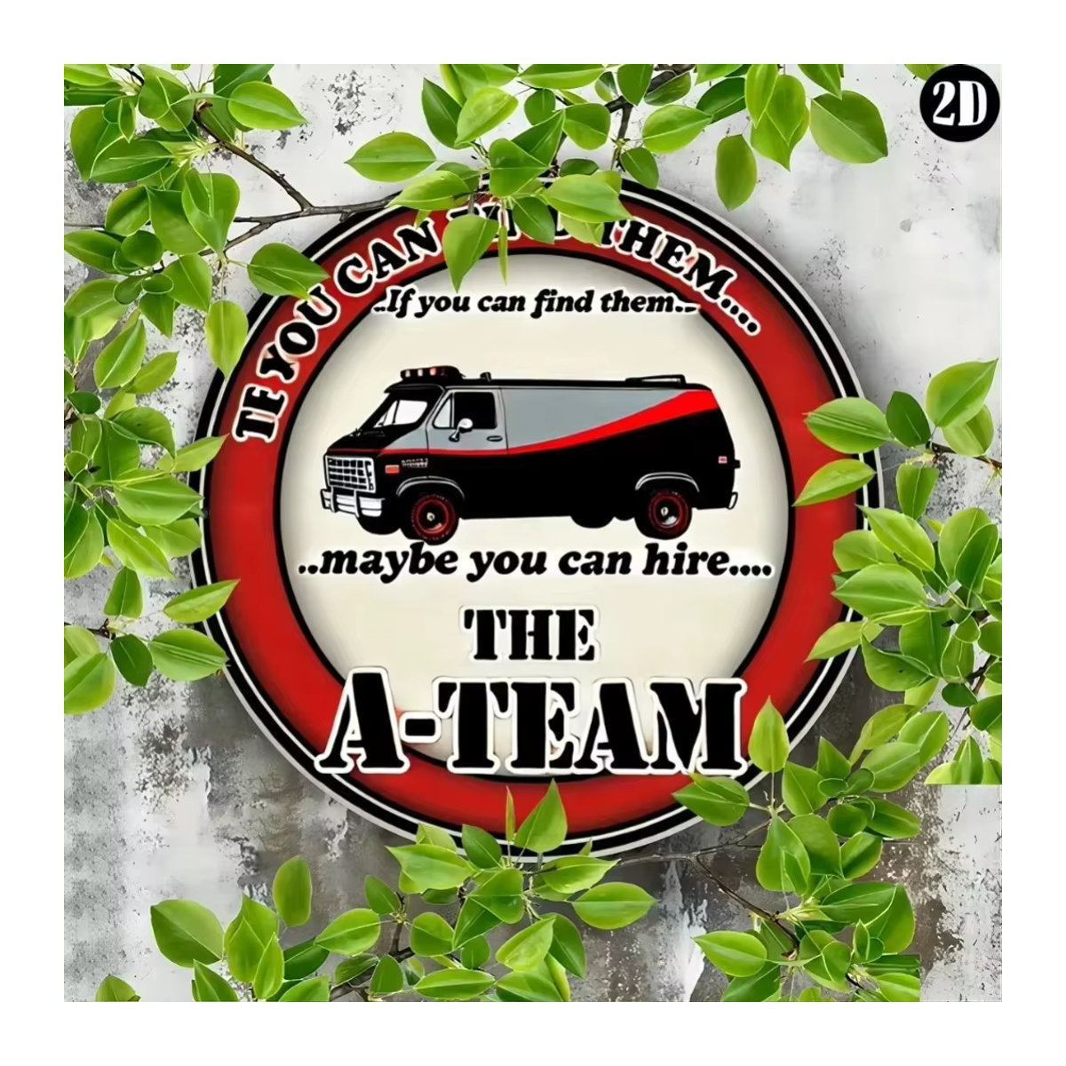 RetroATeamHeritage Wanddekorationsschild A-Team Vintage Artwork Typografie mehrfarbig - Bild 5