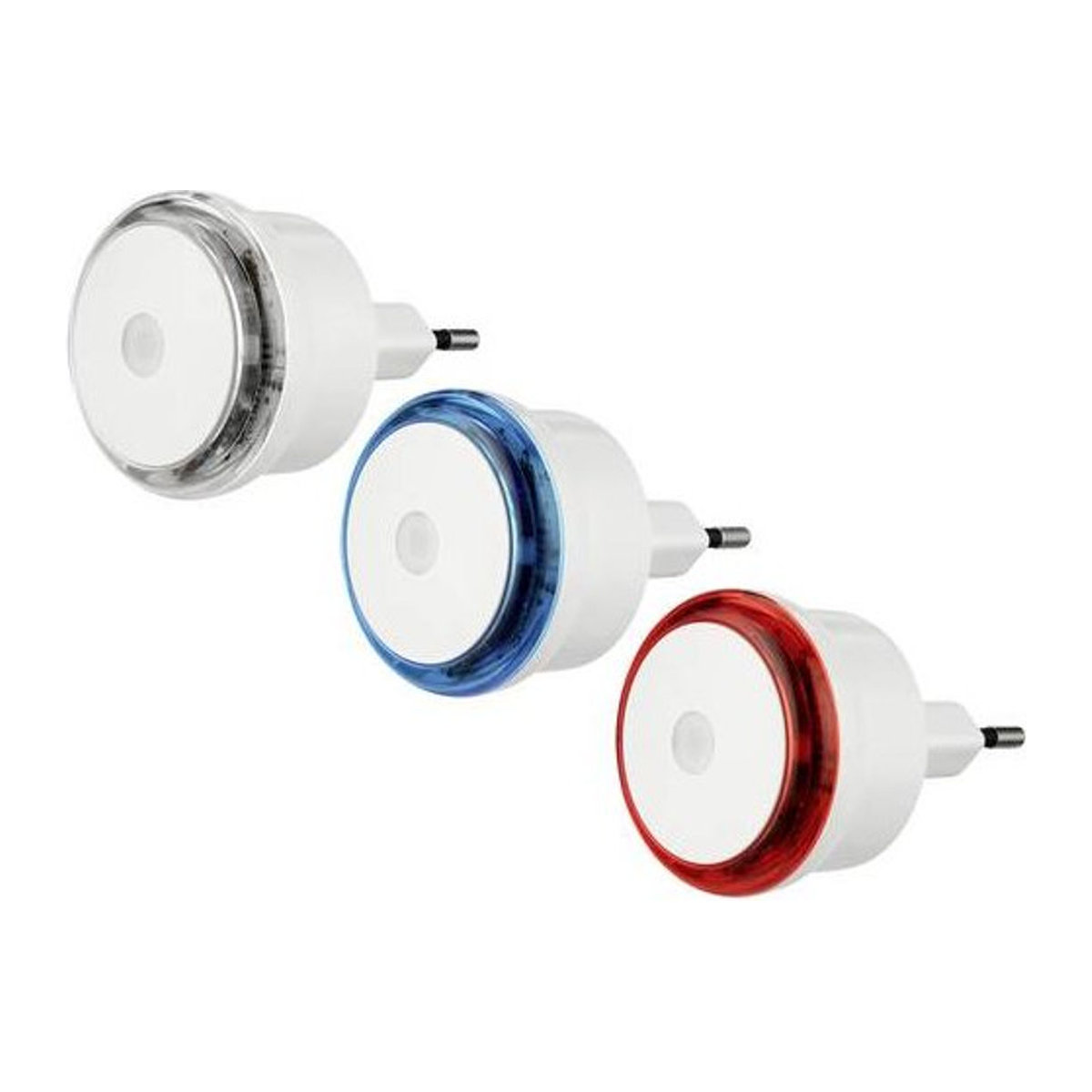 REV LED Nachtlichter Set 3 Stück in Weiß mit warmweißem Licht, modern und minimalistisch aus Kunststoff - Bild 2