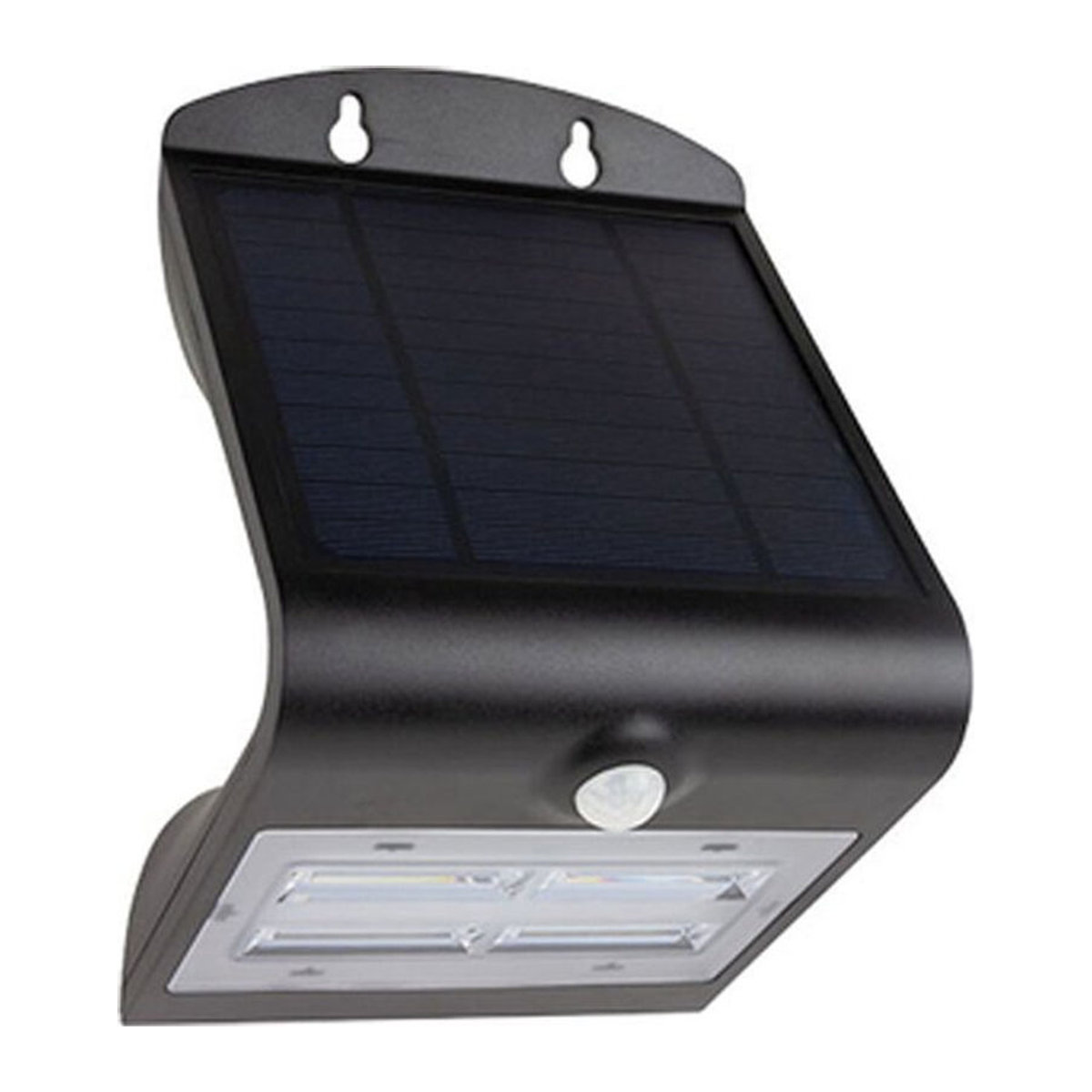 REV Solar LED Wandleuchte Außenleuchte Schwarz aus Kunststoff mit IP54 Schutzklasse und neutralweißem Licht - Bild 1