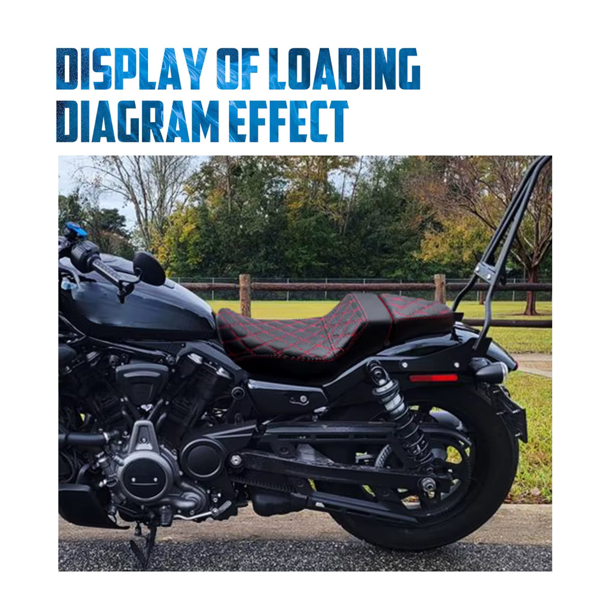 REWMTER Sitzkissen Set für Harley Nightster RH975 und RH975S (2022-2024) für Fahrer und Sozius in Schwarz - Bild 3