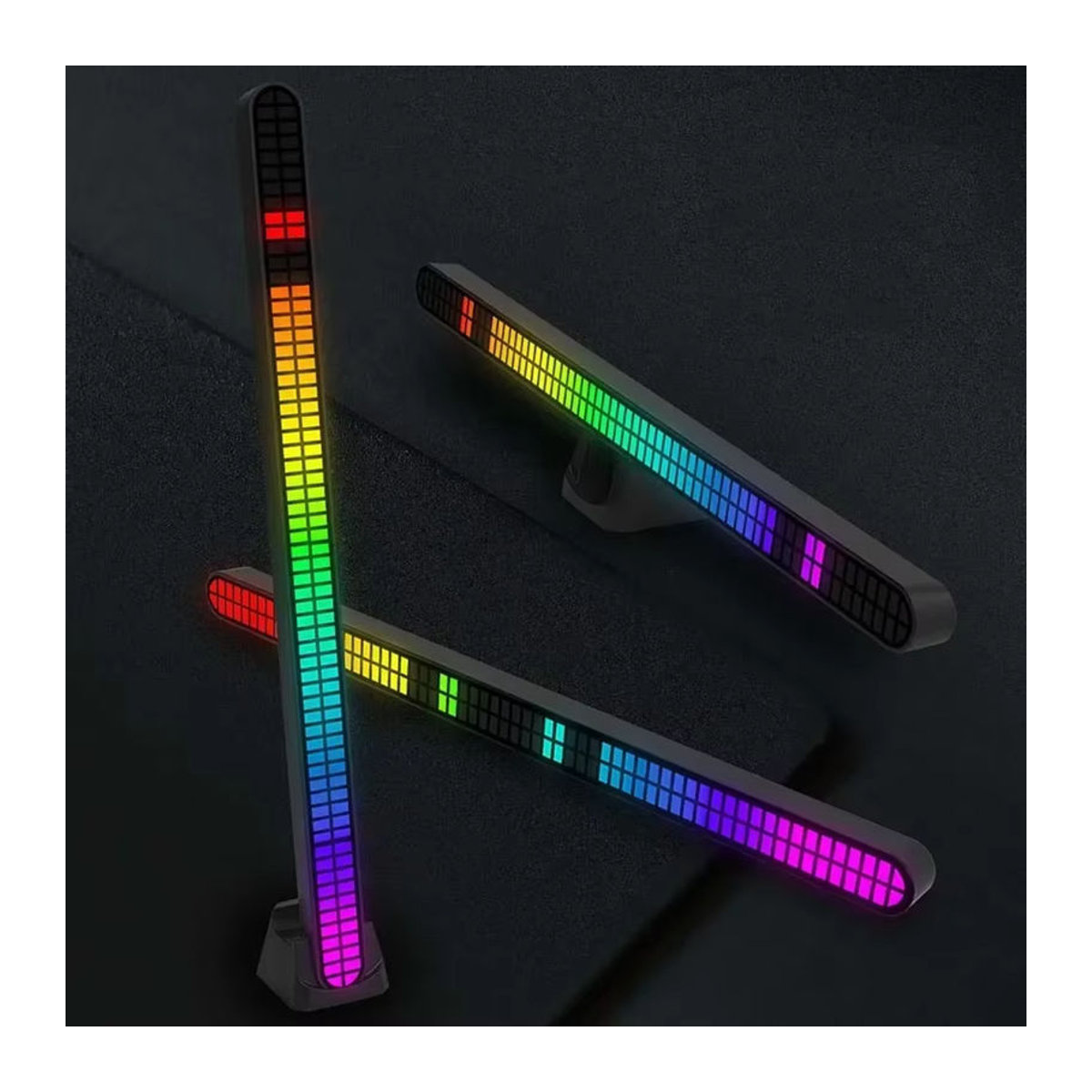 RGB LED Lichtleiste mit Musik-Rhythmus-Funktion und Magnetbefestigung, bunt, Länge: 30 cm - Bild 6