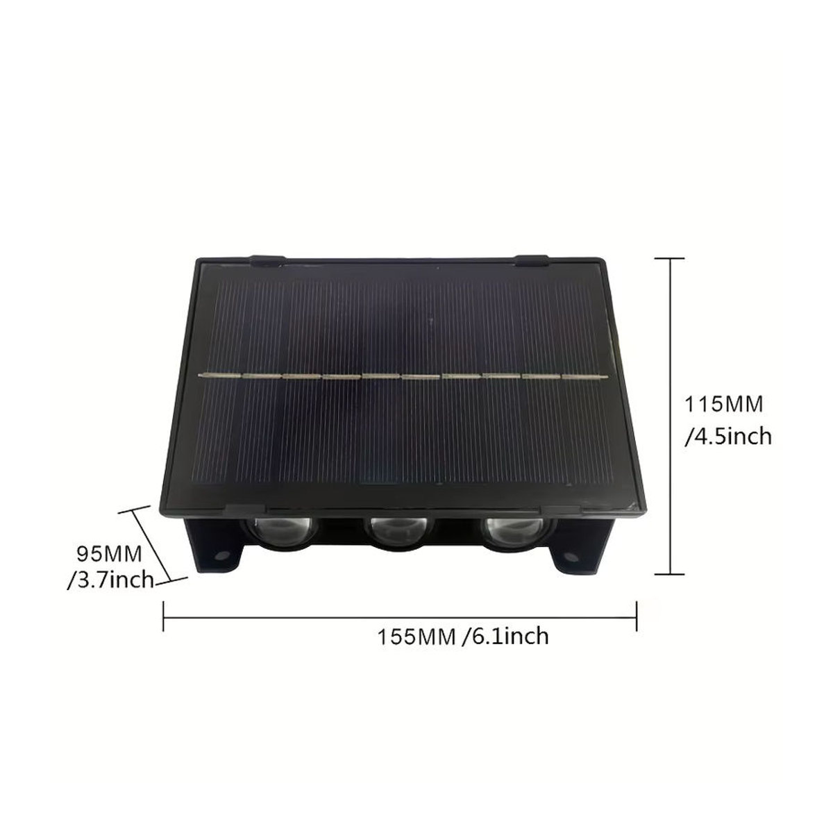 RGB Solar Wandleuchte mit 6 LED Perlen für die Garten Dekoration, wasserdichte Außenleuchte mit Farbwechsel in Bunt - Bild 3