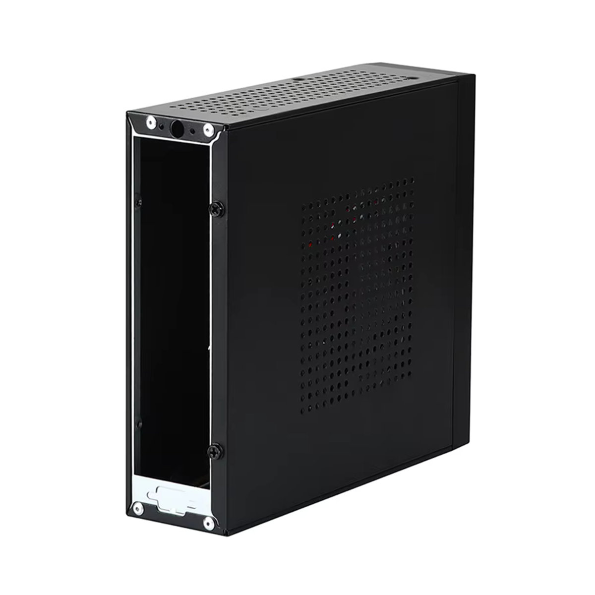 RGEEK ITX M06 Mini-Desktop-Gehäuse in Schwarz, minimalistisches Computergehäuse mit Unterstützung für 2,5 Zoll Festplatten und 17 x 17 cm Motherboard - Bild 3