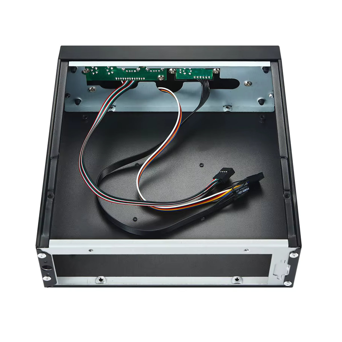 RGEEK ITX M06 Mini-Desktop-Gehäuse in Schwarz, minimalistisches Computergehäuse mit Unterstützung für 2,5 Zoll Festplatten und 17 x 17 cm Motherboard - Bild 4