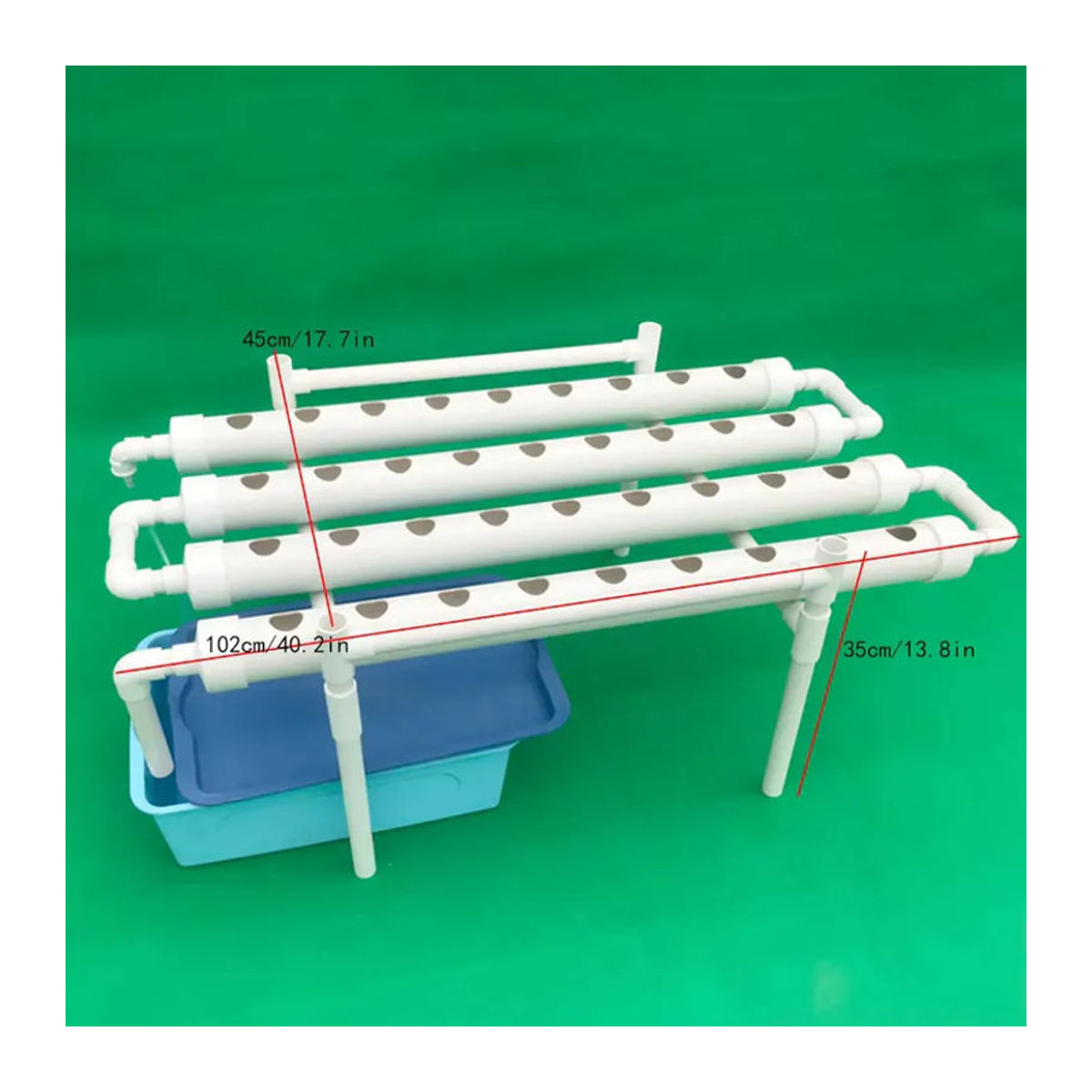 RibasuBB Hydroponisches Anbauset mit 36 Pflanzstellen für Gemüse, Salat, Blumen und Früchte aus PVC - Bild 1