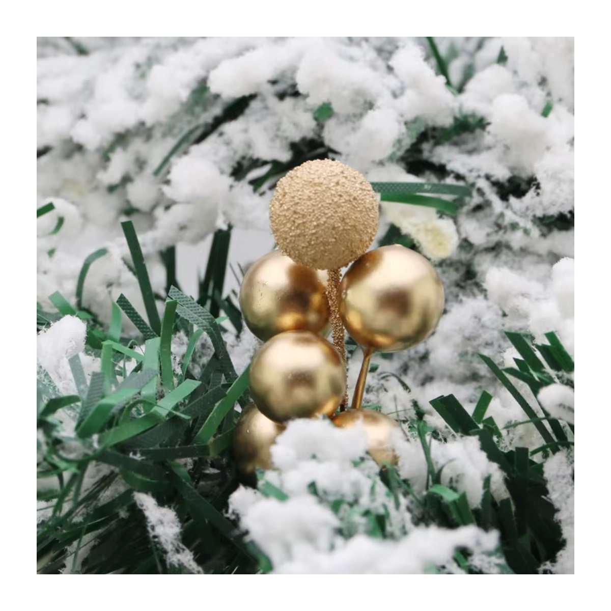 RIBBON HOUSE Weihnachtsbaum Beeren Dekoration Gold, 10er Paket, künstliche Beeren-Bouquet für Kranz und Hausdekoration, Höhe: 10 cm - Bild 2