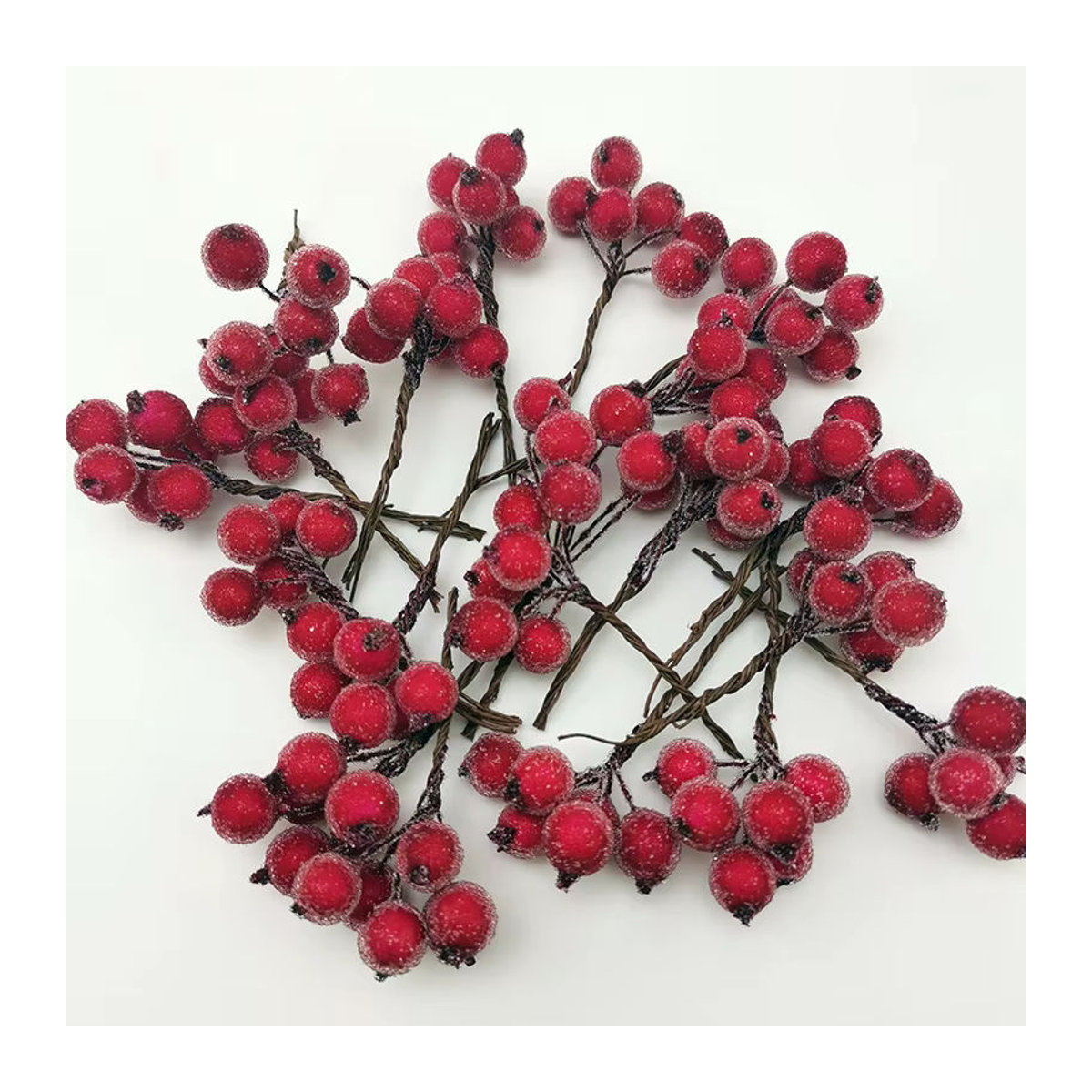 RIBBON HOUSE Weihnachtsbeeren Bouquet aus Kristall-Imitation in Rot, 10er Paket, Größe: 4 x 7 cm - Bild 2
