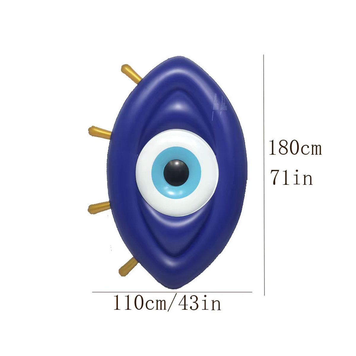 Riesige aufblasbare Augapfel Pool Float Liege im griechischen Auge Design als Schwimmmatratze für Strand und Pool - Bild 4