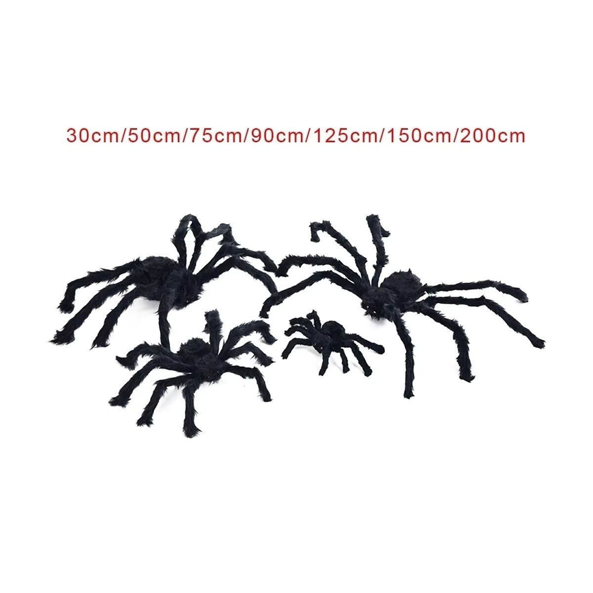 Riesige Halloween Spinne mit Spinnennetz in Schwarz und Weiß zur Dekoration für dein Spukhaus oder Outdoor-Events, Größe: 150 x 200 cm - Bild 5