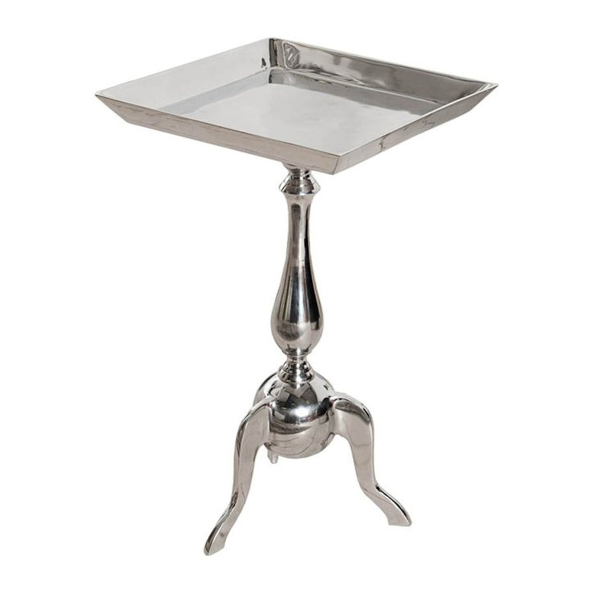 riess-ambiente Beistelltisch TRAYFUL aus Aluminium in Silber, quadratisch, Durchmesser: 55 cm - Bild 1
