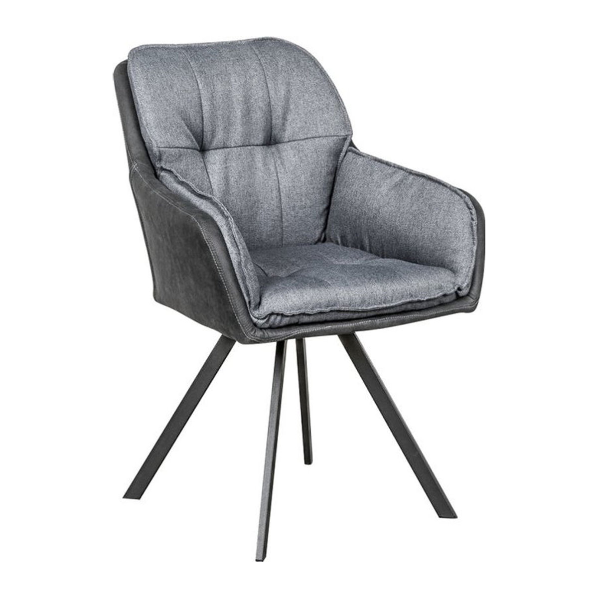 Riess-Ambiente Loungesessel MR. LOUNGER drehbar in Anthrazit Grau aus Retro Microfaser - Bild 1