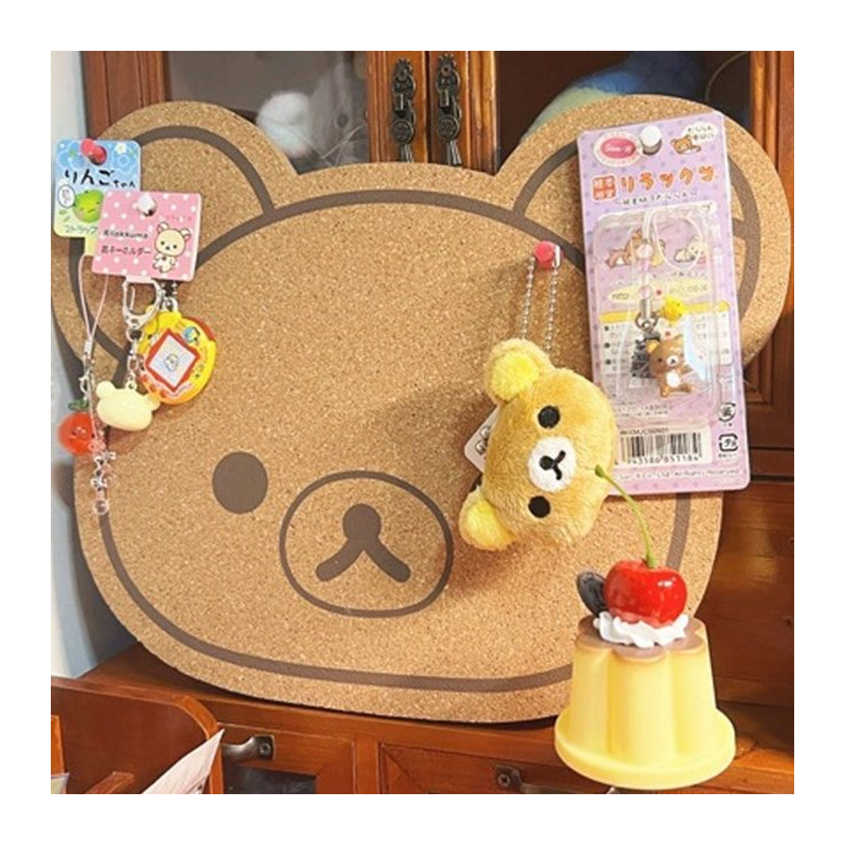 Rilakkuma Filzbrett Wandaufkleber als Nachrichtentafel zur Wandmontage in Orange und Braun - Bild 1