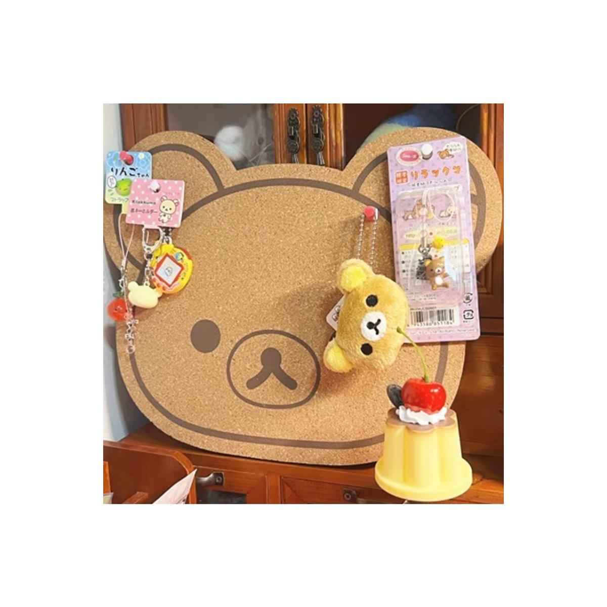 Rilakkuma Filzbrett Wandaufkleber als Nachrichtentafel zur Wandmontage in Orange und Braun - Bild 7