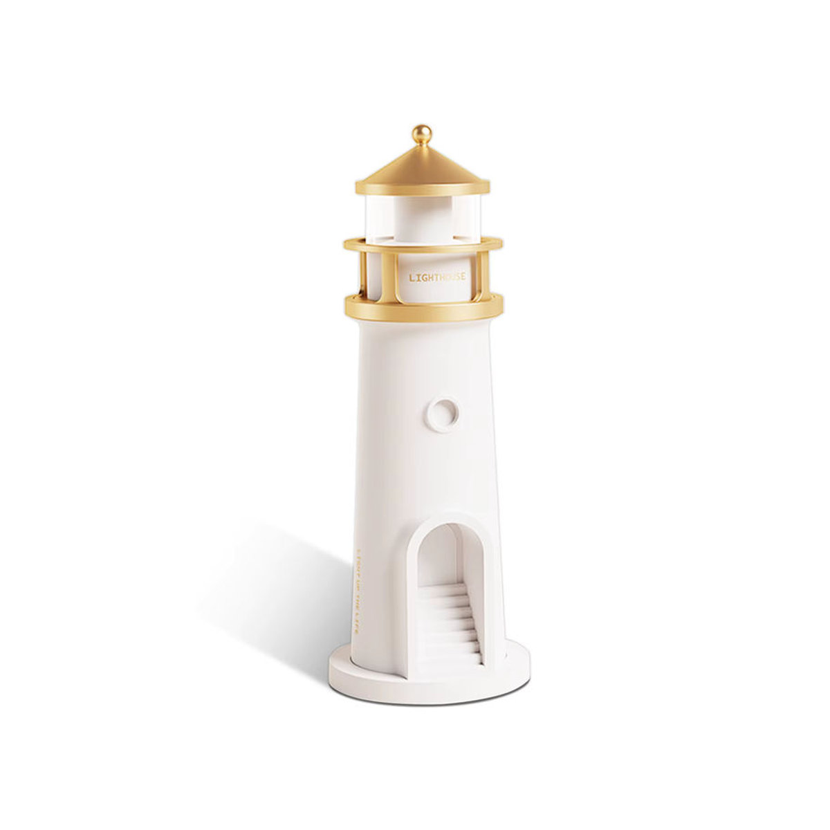 RiooCubee Moonlight Lighthouse Umgebungslampe mit PIR Sensor in Weiß im minimalistischen Design - Bild 4