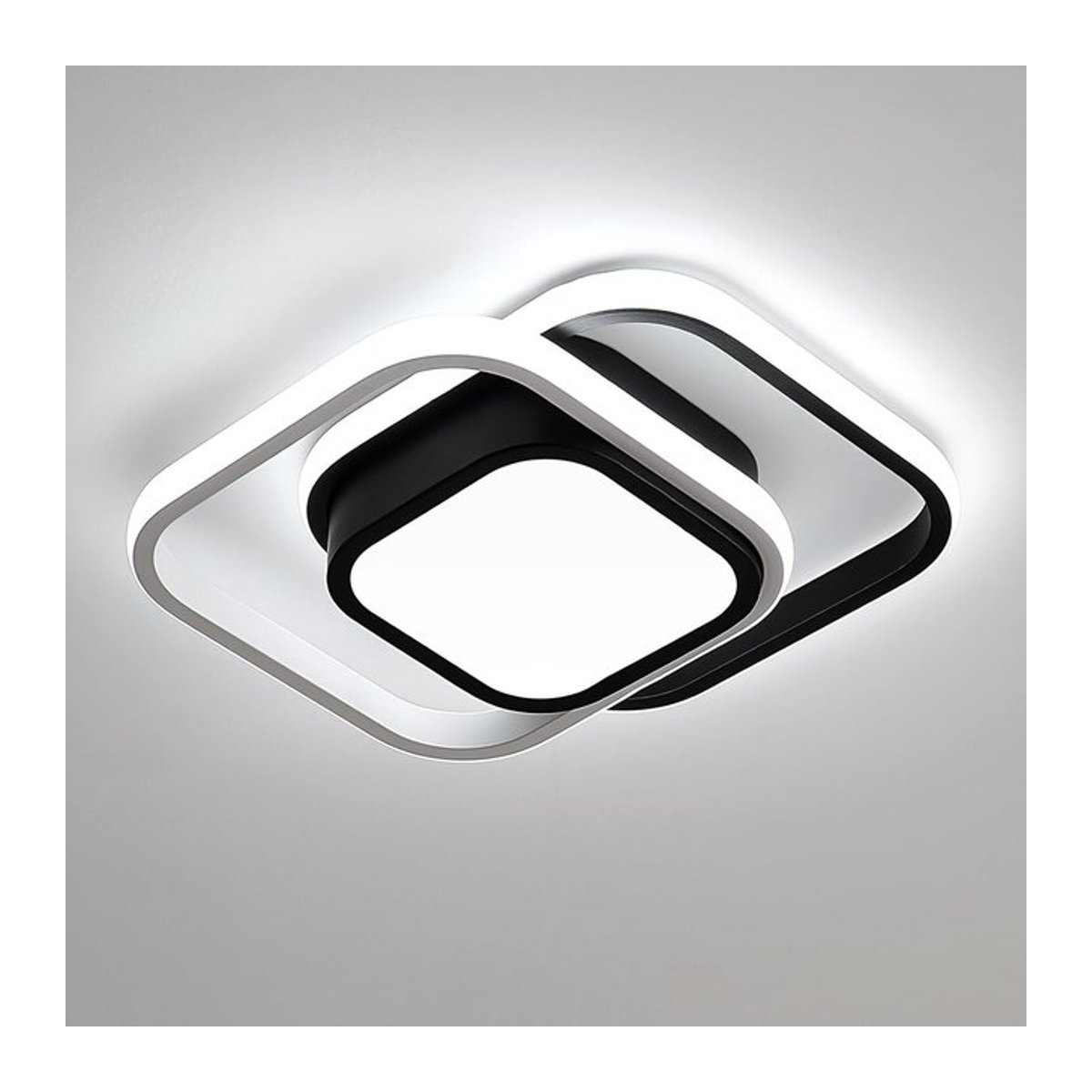 Riserva LED-Deckenleuchte in Schwarz/Weiß, 32 W, Kaltweiß, Modernes Design für Schlafzimmer und Küche - Bild 1