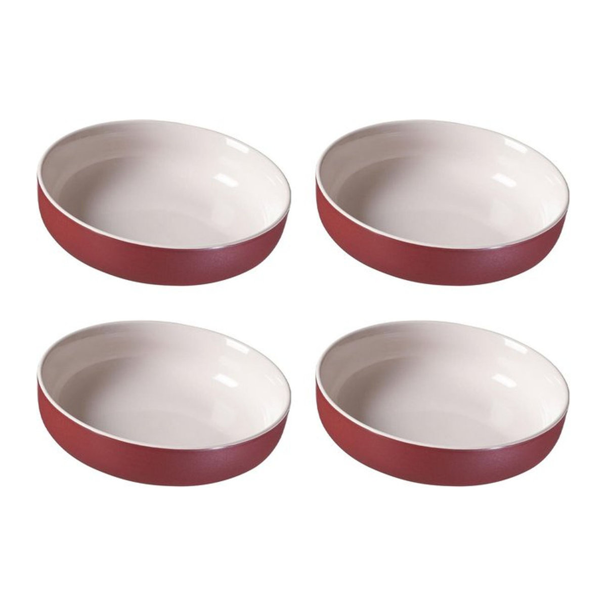 Ritzenhoff & Breker Keramik Schalen Jasper Rot 4er Set Durchmesser: 19 cm - Bild 1