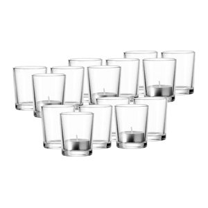 Ritzenhoff & Breker Lumina Windlichter aus Glas, transparent, 15er Set, Durchmesser: 5 cm