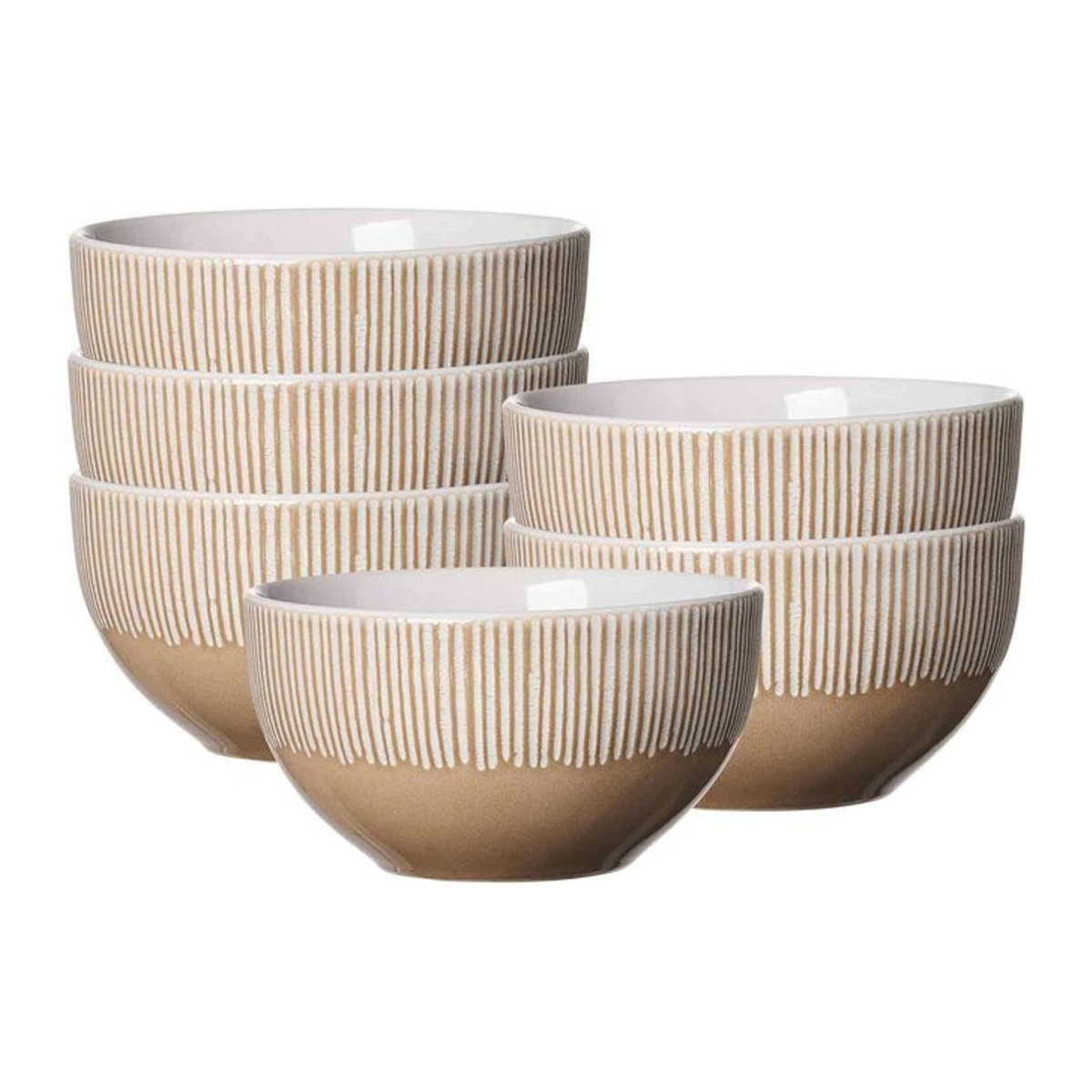 Ritzenhoff & Breker Schalen Banda 6er Set aus Keramik in Beige, rund, Durchmesser: 14 cm - Bild 1