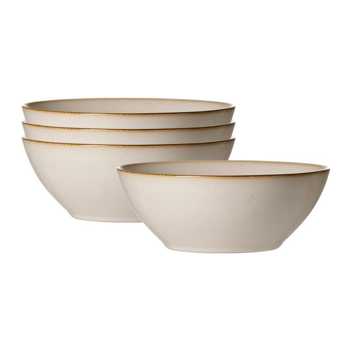 Ritzenhoff & Breker Schalen Olivia 4er Set aus Keramik in Braun und Weiß, rund, Durchmesser: 19,5 cm - Bild 1