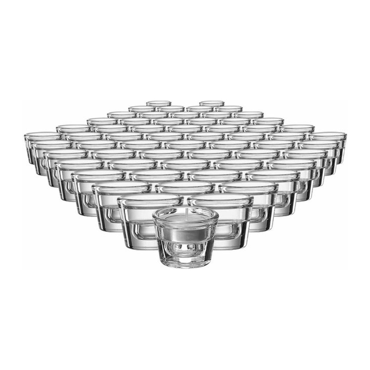 Ritzenhoff & Breker Teelichthalter Lumi aus Glas, transparent, rund, Durchmesser: 6 cm, 60er Set - Bild 1