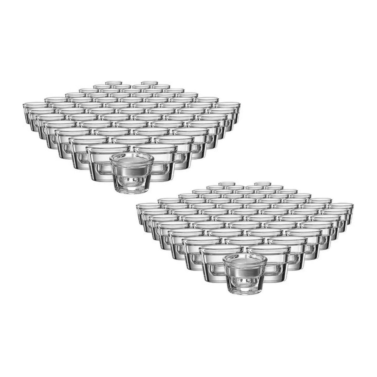 Ritzenhoff & Breker Teelichtteller Lumi aus Glas, transparent, rund, Durchmesser: 6 cm, 120er Set - Bild 1