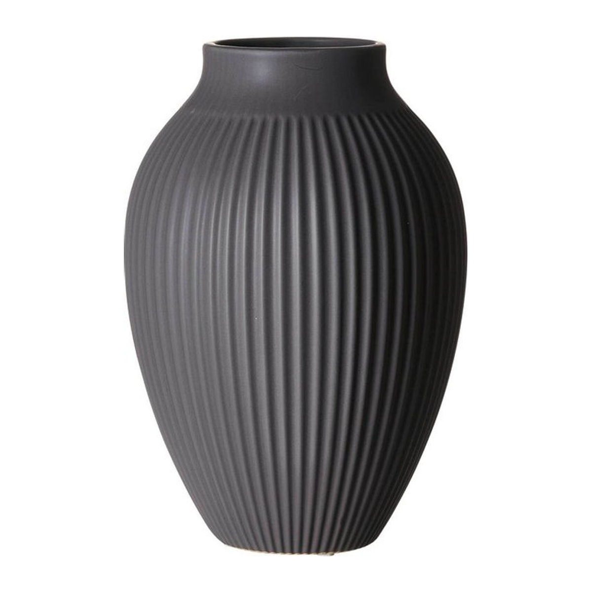 Ritzenhoff & Breker Vase Alsta aus Keramik, grau, bauchig und gestreift, Höhe: 27,5 cm - Bild 1