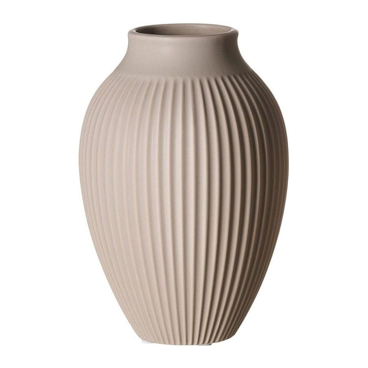 Ritzenhoff & Breker Vase Alsta aus Keramik in Beige, bauchig und gestreift, Höhe: 19 cm - Bild 1