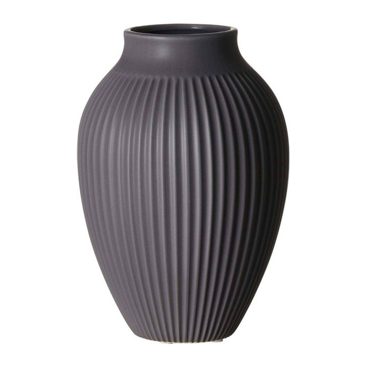 Ritzenhoff & Breker Vase Alsta aus Keramik in Grau, bauchig und gestreift, Höhe: 23 cm - Bild 1