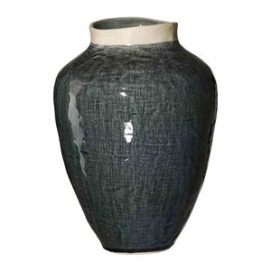 Ritzenhoff & Breker Vase Lucca aus Keramik in Grau und Blau, amphorenförmig, Höhe: 41 cm