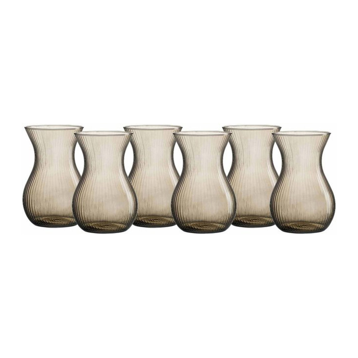 Ritzenhoff & Breker Vasen Rosalie aus Glas, braun, gestreift, 6er Set, Höhe: 18 cm - Bild 1
