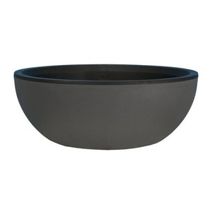 RIVIERA Blumentopf Übertopf Granit Grau, Durchmesser: 40 cm, Höhe: 15 cm
