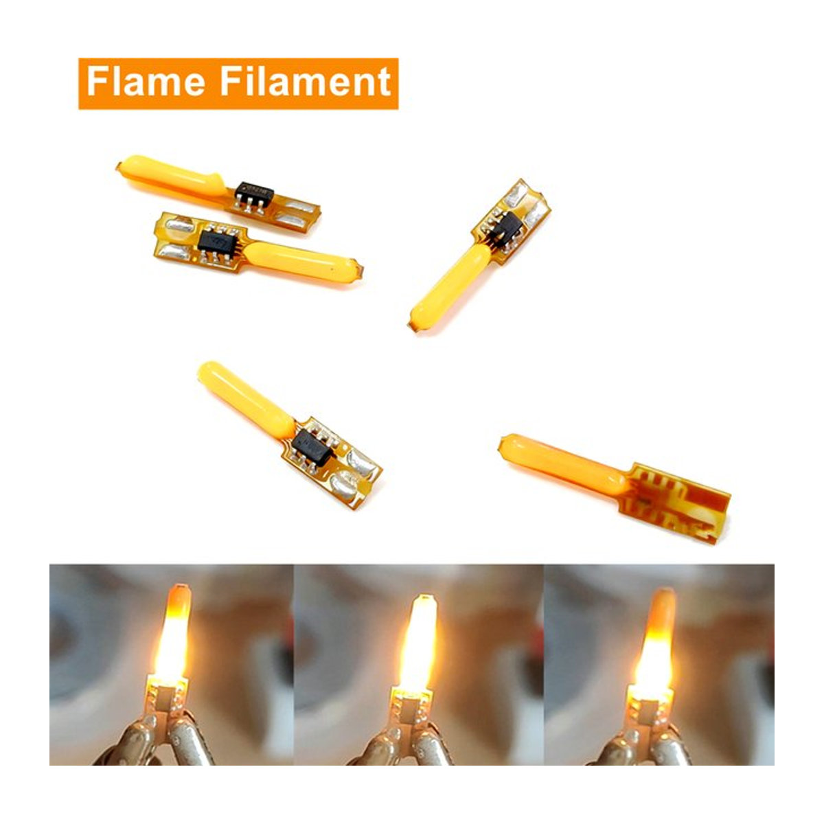 RnnTuu LED Filament Glühbirne Retro Edison-Stil Warmweiß Gelb 1800K COB Diode für Party und Dekoration - Bild 1